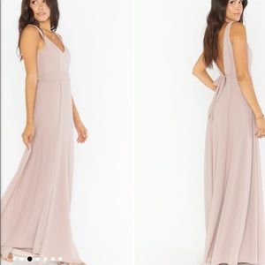 Show Me Your Mumu Jenn Maxi Soft Beige Chiffon